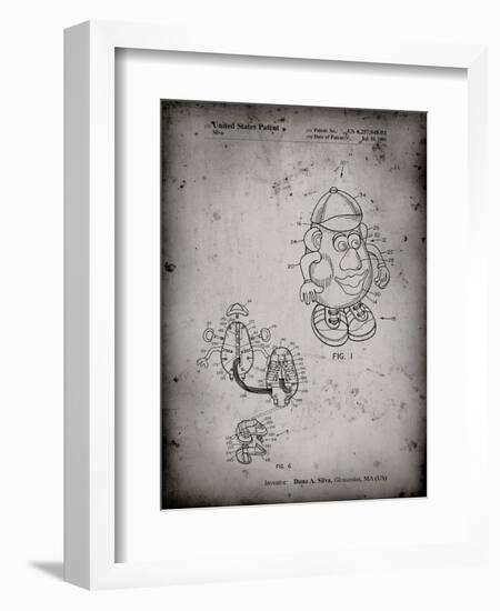 PP123- Faded Grey Mr. Potato Head Patent Poster-Cole Borders-Framed Giclee Print