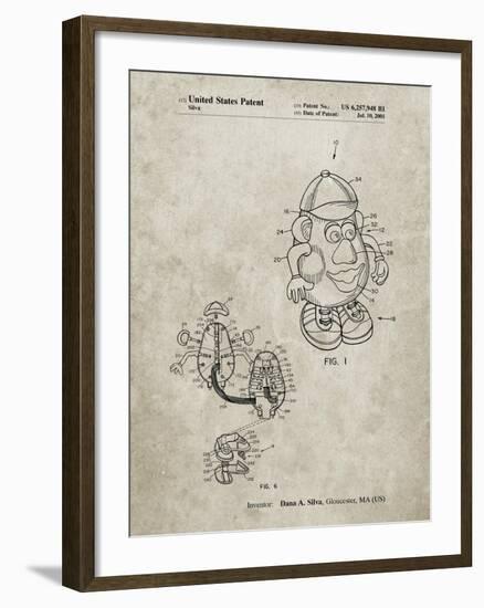 PP123- Sandstone Mr. Potato Head Patent Poster-Cole Borders-Framed Giclee Print