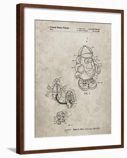 PP123- Sandstone Mr. Potato Head Patent Poster-Cole Borders-Framed Giclee Print