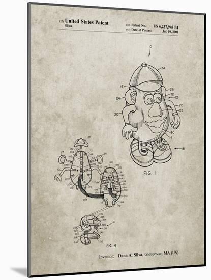 PP123- Sandstone Mr. Potato Head Patent Poster-Cole Borders-Mounted Giclee Print