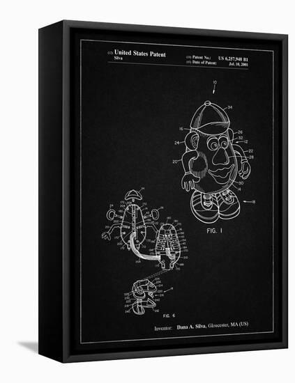 PP123- Vintage Black Mr. Potato Head Patent Poster-Cole Borders-Framed Stretched Canvas