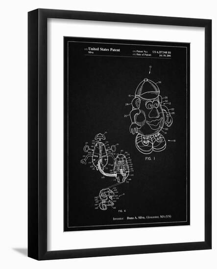 PP123- Vintage Black Mr. Potato Head Patent Poster-Cole Borders-Framed Giclee Print