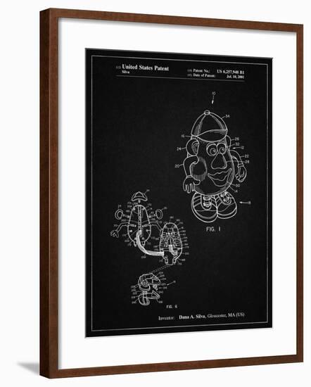 PP123- Vintage Black Mr. Potato Head Patent Poster-Cole Borders-Framed Giclee Print