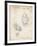 PP123- Vintage Parchment Mr. Potato Head Patent Poster-Cole Borders-Framed Giclee Print