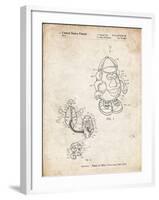 PP123- Vintage Parchment Mr. Potato Head Patent Poster-Cole Borders-Framed Giclee Print