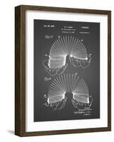 PP125- Black Grid Slinky Toy Patent Poster-Cole Borders-Framed Giclee Print