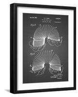 PP125- Black Grid Slinky Toy Patent Poster-Cole Borders-Framed Giclee Print