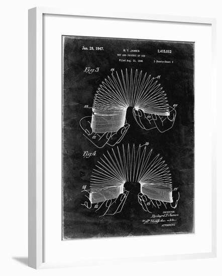 PP125- Black Grunge Slinky Toy Patent Poster-Cole Borders-Framed Giclee Print