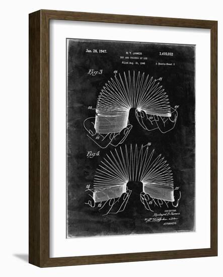 PP125- Black Grunge Slinky Toy Patent Poster-Cole Borders-Framed Giclee Print