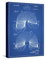 PP125- Blueprint Slinky Toy Patent Poster-Cole Borders-Stretched Canvas