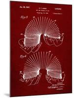 PP125- Burgundy Slinky Toy Patent Poster-Cole Borders-Mounted Giclee Print