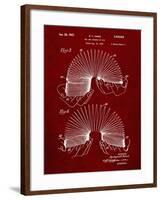 PP125- Burgundy Slinky Toy Patent Poster-Cole Borders-Framed Giclee Print