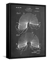 PP125- Chalkboard Slinky Toy Patent Poster-Cole Borders-Framed Stretched Canvas