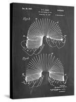 PP125- Chalkboard Slinky Toy Patent Poster-Cole Borders-Stretched Canvas