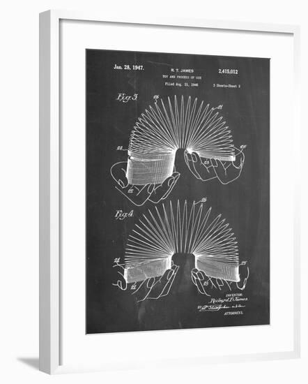 PP125- Chalkboard Slinky Toy Patent Poster-Cole Borders-Framed Giclee Print