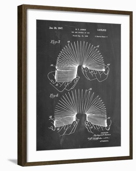 PP125- Chalkboard Slinky Toy Patent Poster-Cole Borders-Framed Giclee Print