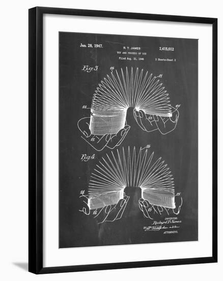 PP125- Chalkboard Slinky Toy Patent Poster-Cole Borders-Framed Giclee Print
