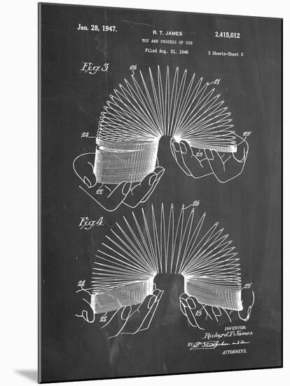 PP125- Chalkboard Slinky Toy Patent Poster-Cole Borders-Mounted Giclee Print