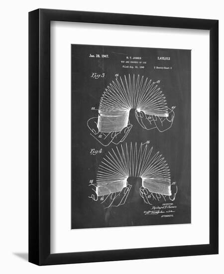 PP125- Chalkboard Slinky Toy Patent Poster-Cole Borders-Framed Giclee Print