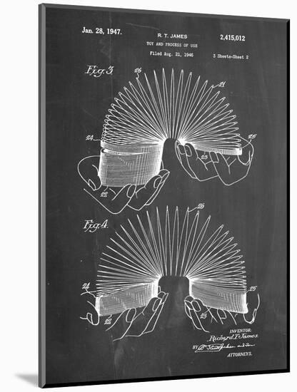 PP125- Chalkboard Slinky Toy Patent Poster-Cole Borders-Mounted Giclee Print