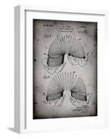 PP125- Faded Grey Slinky Toy Patent Poster-Cole Borders-Framed Giclee Print