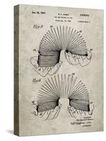 PP125- Sandstone Slinky Toy Patent Poster-Cole Borders-Stretched Canvas