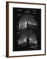 PP125- Vintage Black Slinky Toy Patent Poster-Cole Borders-Framed Giclee Print