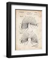 PP125- Vintage Parchment Slinky Toy Patent Poster-Cole Borders-Framed Giclee Print