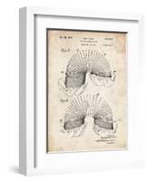 PP125- Vintage Parchment Slinky Toy Patent Poster-Cole Borders-Framed Giclee Print