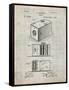 PP126- Antique Grid Parchment Eastman Kodak Camera Patent Poster-Cole Borders-Framed Stretched Canvas