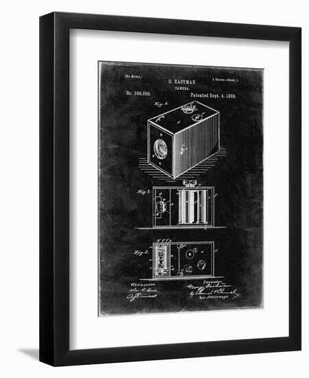 PP126- Black Grunge Eastman Kodak Camera Patent Poster-Cole Borders-Framed Giclee Print