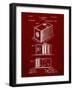 PP126- Burgundy Eastman Kodak Camera Patent Poster-Cole Borders-Framed Giclee Print