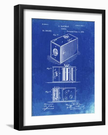 PP126- Faded Blueprint Eastman Kodak Camera Patent Poster-Cole Borders-Framed Giclee Print