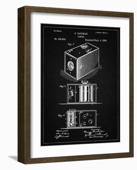 PP126- Vintage Black Eastman Kodak Camera Patent Poster-Cole Borders-Framed Giclee Print