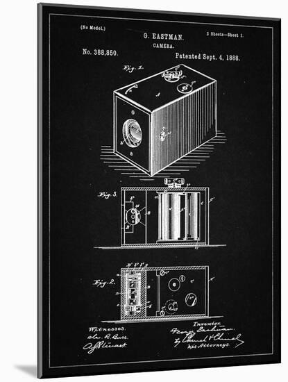 PP126- Vintage Black Eastman Kodak Camera Patent Poster-Cole Borders-Mounted Giclee Print