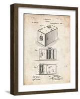 PP126- Vintage Parchment Eastman Kodak Camera Patent Poster-Cole Borders-Framed Giclee Print