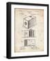 PP126- Vintage Parchment Eastman Kodak Camera Patent Poster-Cole Borders-Framed Giclee Print