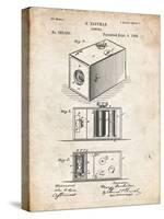 PP126- Vintage Parchment Eastman Kodak Camera Patent Poster-Cole Borders-Stretched Canvas