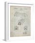 PP128- Antique Grid Parchment Firetruck 1939 Patent Poster-Cole Borders-Framed Giclee Print