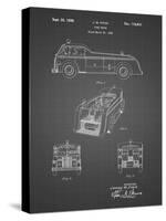 PP128- Black Grid Firetruck 1939 Patent Poster-Cole Borders-Stretched Canvas