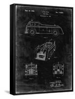 PP128- Black Grunge Firetruck 1939 Patent Poster-Cole Borders-Framed Stretched Canvas