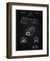 PP128- Vintage Black Firetruck 1939 Patent Poster-Cole Borders-Framed Giclee Print