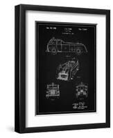 PP128- Vintage Black Firetruck 1939 Patent Poster-Cole Borders-Framed Giclee Print