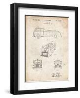 PP128- Vintage Parchment Firetruck 1939 Patent Poster-Cole Borders-Framed Premium Giclee Print