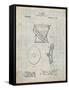 PP129- Antique Grid Parchment Siphoning Water Closet 1909 Patent Poster-Cole Borders-Framed Stretched Canvas
