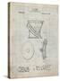 PP129- Antique Grid Parchment Siphoning Water Closet 1909 Patent Poster-Cole Borders-Stretched Canvas