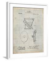 PP129- Antique Grid Parchment Siphoning Water Closet 1909 Patent Poster-Cole Borders-Framed Giclee Print