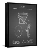 PP129- Black Grid Siphoning Water Closet 1909 Patent Poster-Cole Borders-Framed Stretched Canvas