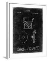 PP129- Black Grunge Siphoning Water Closet 1909 Patent Poster-Cole Borders-Framed Giclee Print