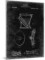 PP129- Black Grunge Siphoning Water Closet 1909 Patent Poster-Cole Borders-Mounted Giclee Print
